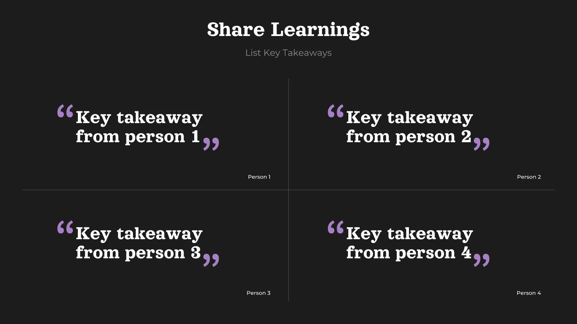 Learnings - quotes